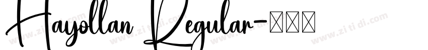 Hayollan Regular字体转换
